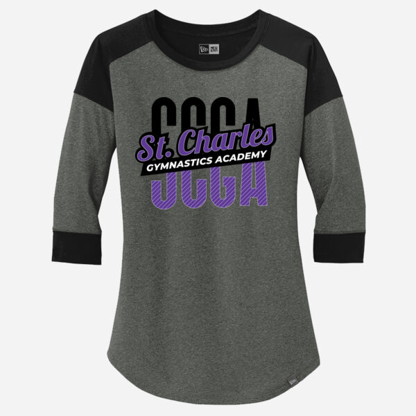 Ladies Heritage Blend 3/4 Sleeve Baseball Raglan Tee Thumbnail