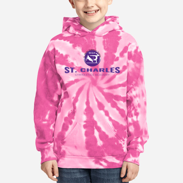 Youth Tie Dye Pullover Hooded Sweatshirt Thumbnail